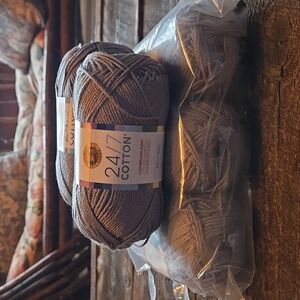 Lion Brand 24/7 100% Cotton Silver, 5 Balls of 186 yards, 100 grams